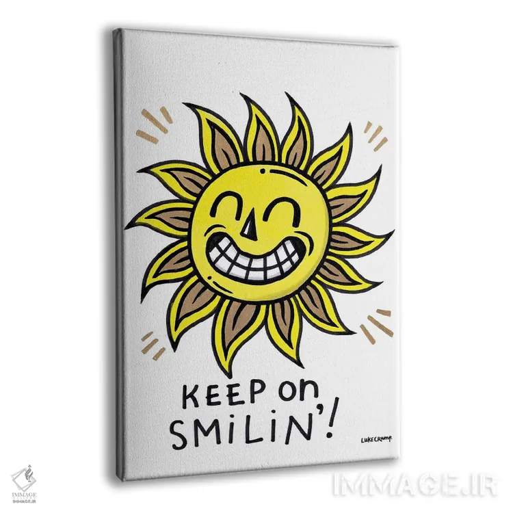 تابلو دکوراتیو همیشه لبخند بزن اثر لوک کرامپ - نمای پرسپکتیو محصول