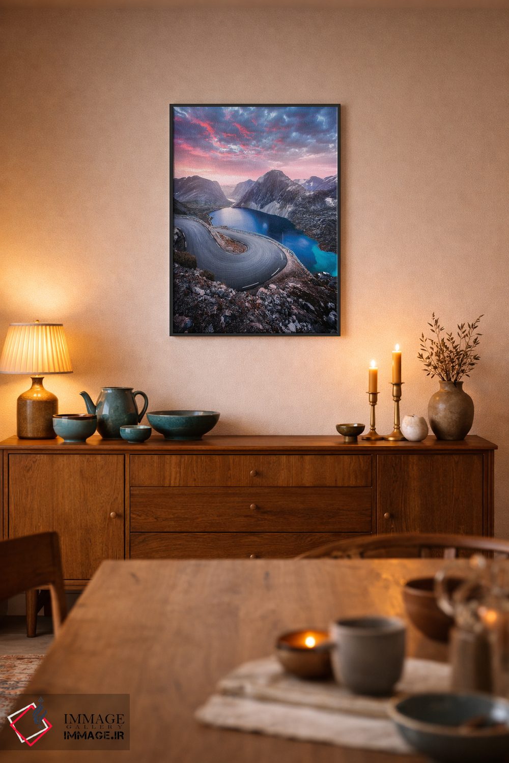 تابلو دکوراتیو جاده کوهستانی اثر لاری لوهی - D5B