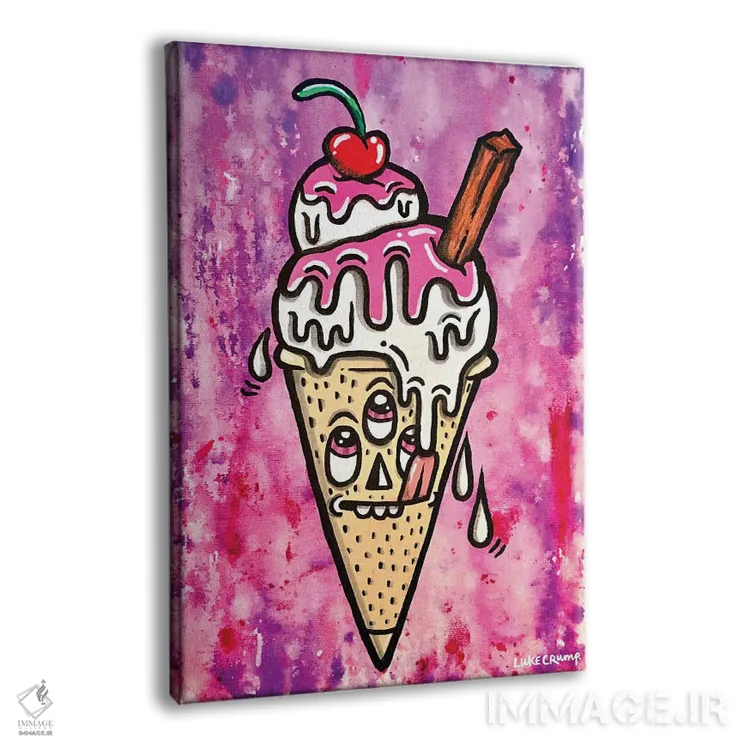 تابلو دکوراتیو چکه چکه چکه اثر لوک کرامپ - نمای پرسپکتیو محصول