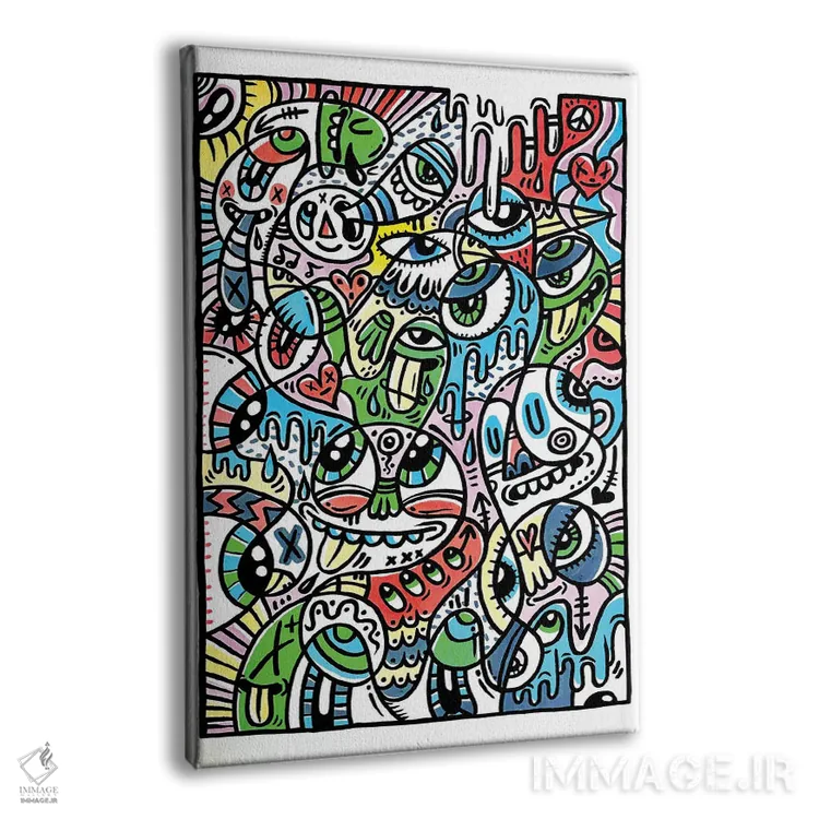 تابلو انتزاعی تفریح و بازی اثر لوک کرامپ - نمای پرسپکتیو محصول