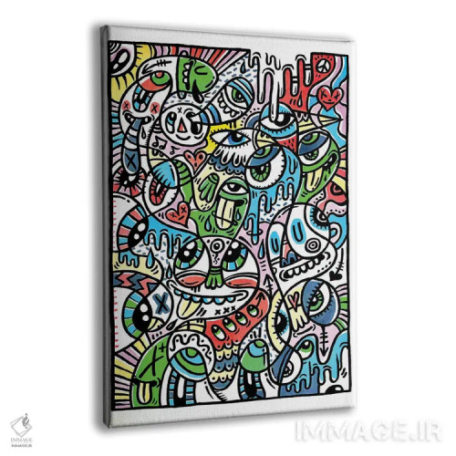 تابلو انتزاعی تفریح و بازی اثر لوک کرامپ - نمای پرسپکتیو محصول