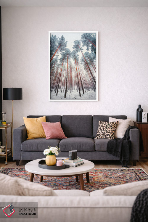 تابلو دکوراتیو کاج های یخ زده اثر لاری لوهی - D3W