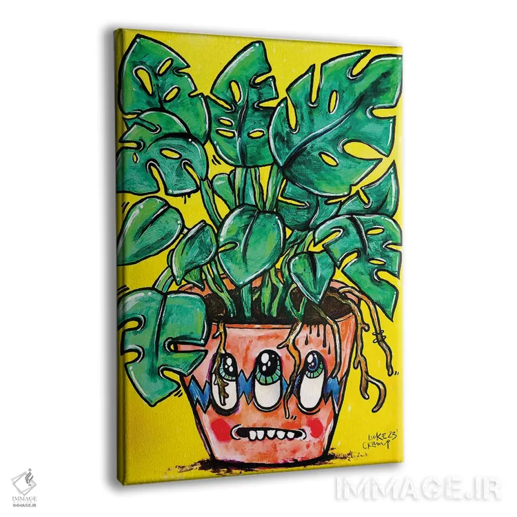 تابلو دکوراتیو مونسترا اثر لوک کرامپ - نمای پرسپکتیو محصول