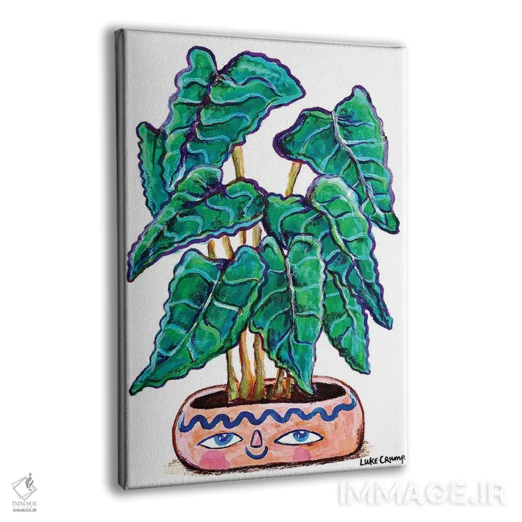 تابلو دکوراتیو آلوکاسیا اثر لوک کرامپ - نمای پرسپکتیو محصول