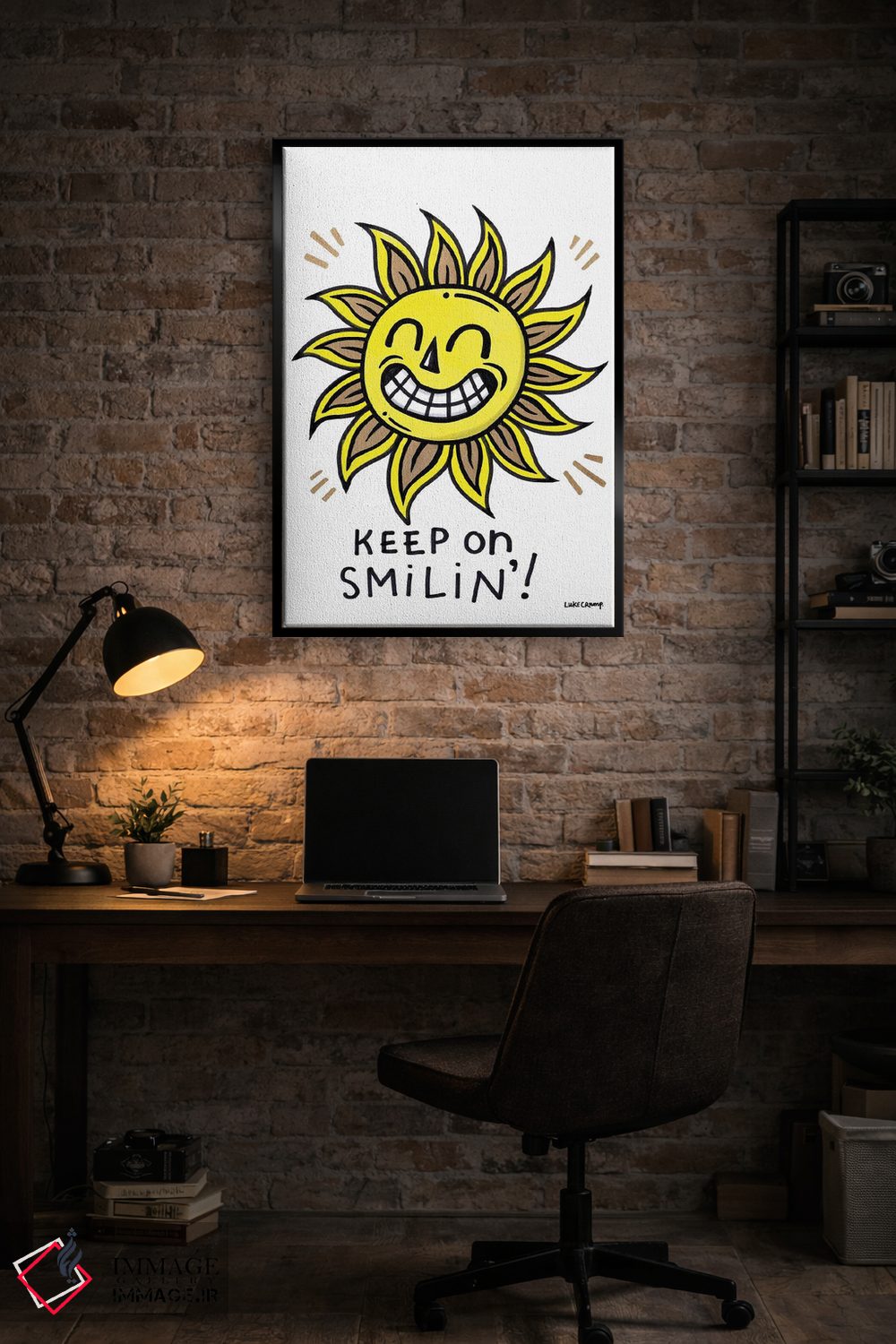 تابلو دکوراتیو همیشه لبخند بزن اثر لوک کرامپ - D4B