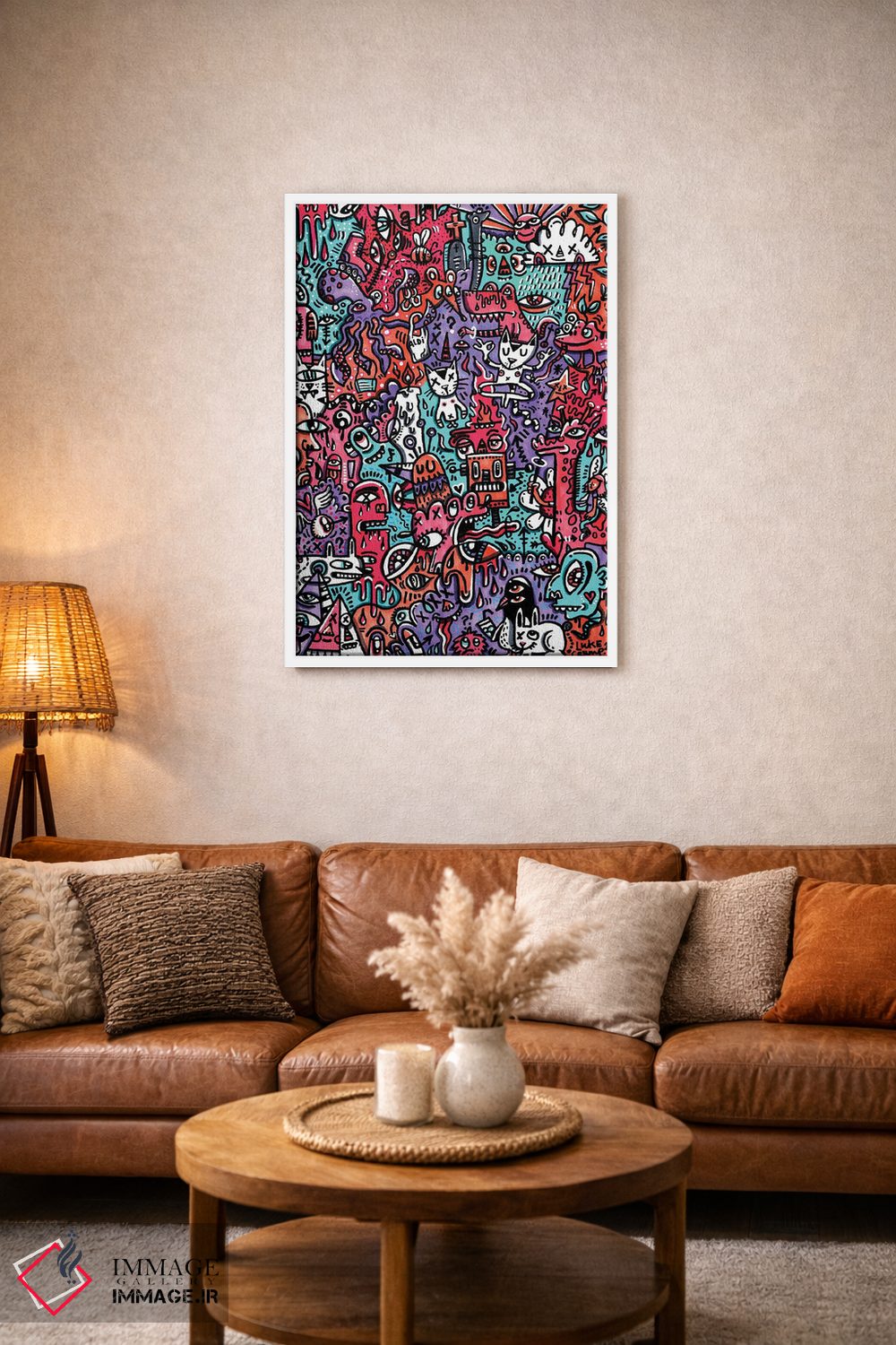 تابلو انتزاعی زمانه پرآشوب اثر لوک کرامپ - D2W