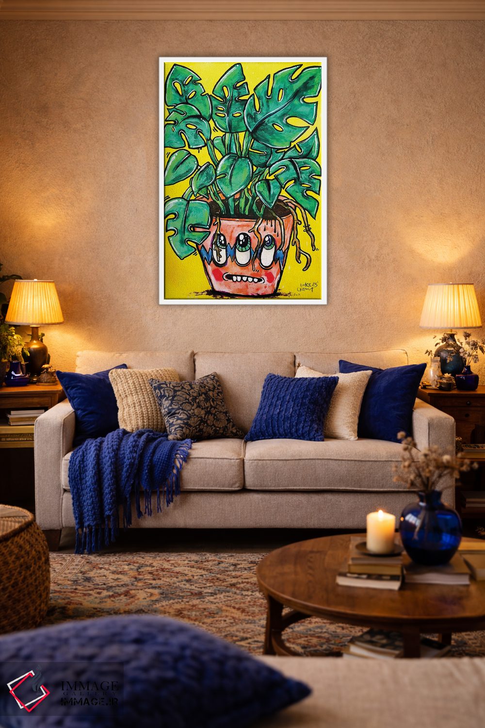 تابلو دکوراتیو مونسترا اثر لوک کرامپ - D2W