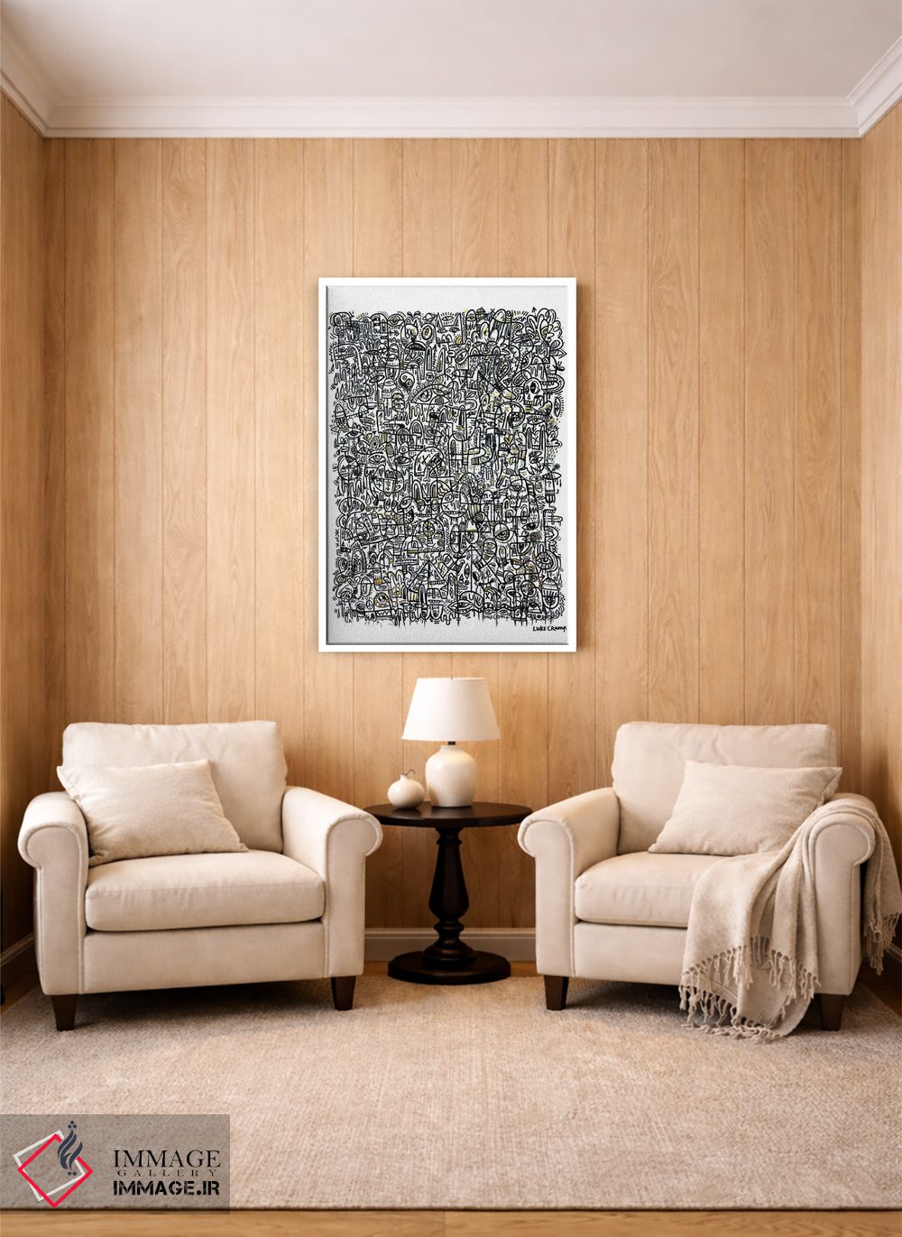 تابلو انتزاعی مه ذهنی اثر لوک کرامپ - D1W