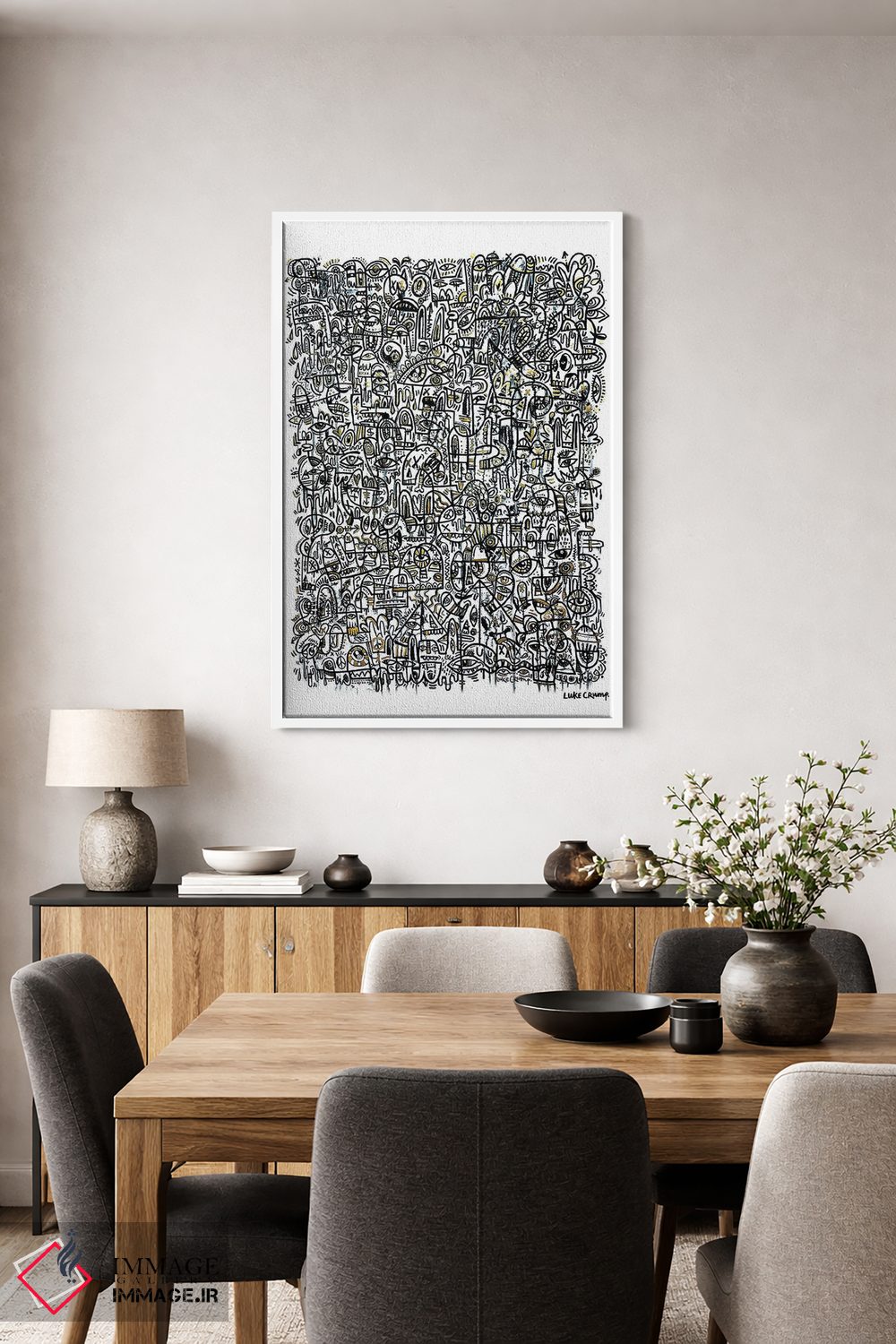 تابلو انتزاعی مه ذهنی اثر لوک کرامپ - D2W