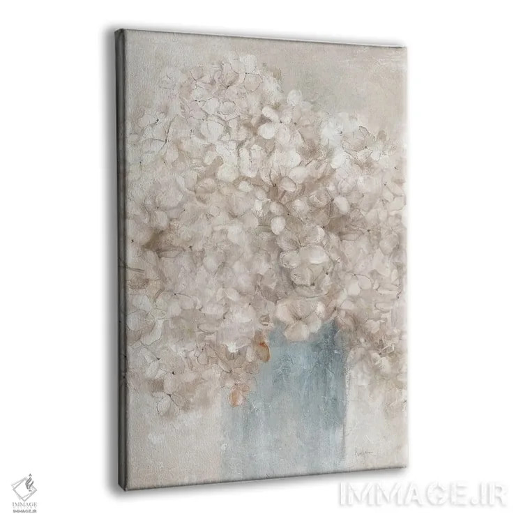 تابلو مدرن هورتانسیاهای آرام اثر لیوی فین - نمای پرسپکتیو محصول