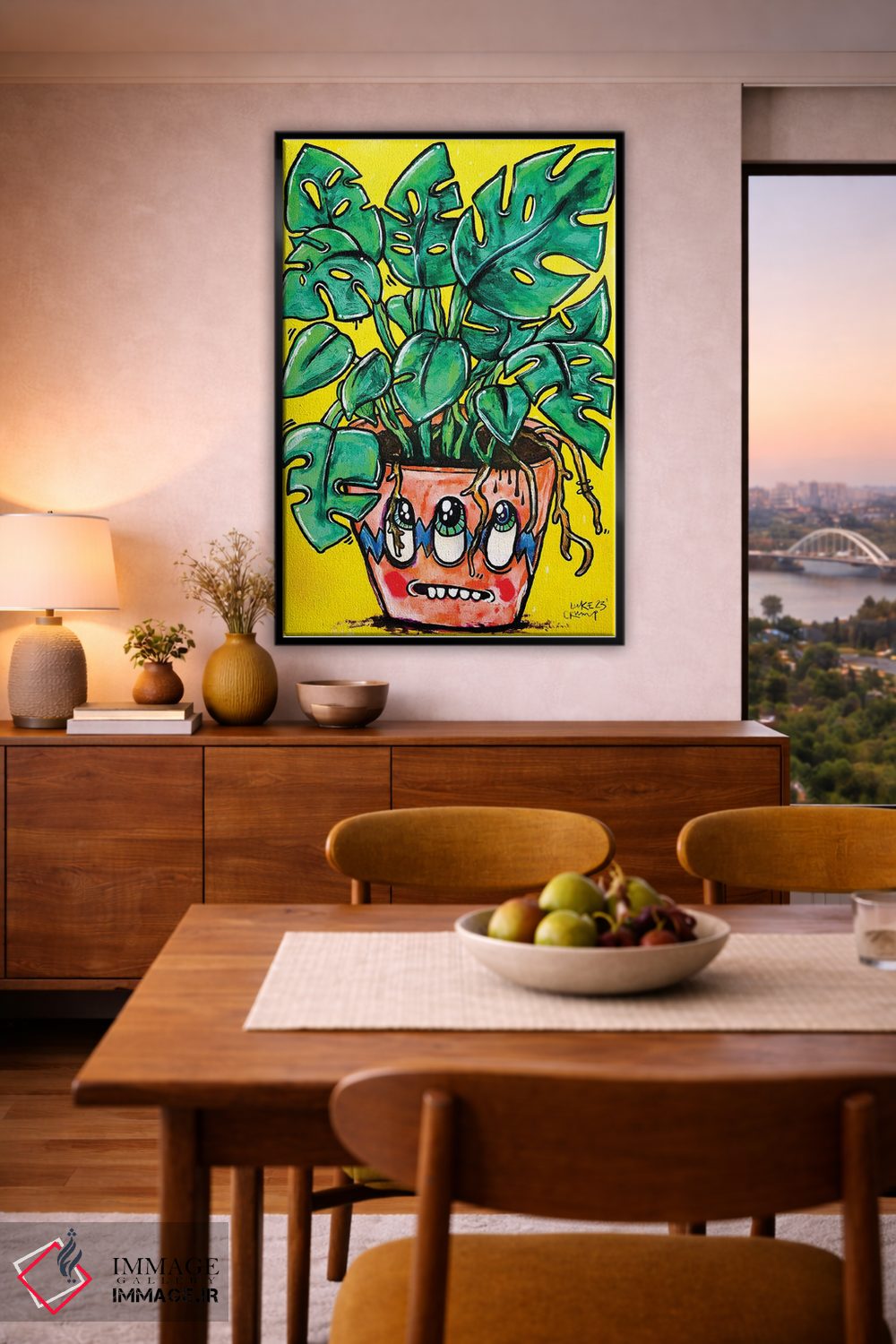 تابلو دکوراتیو مونسترا اثر لوک کرامپ - D6B