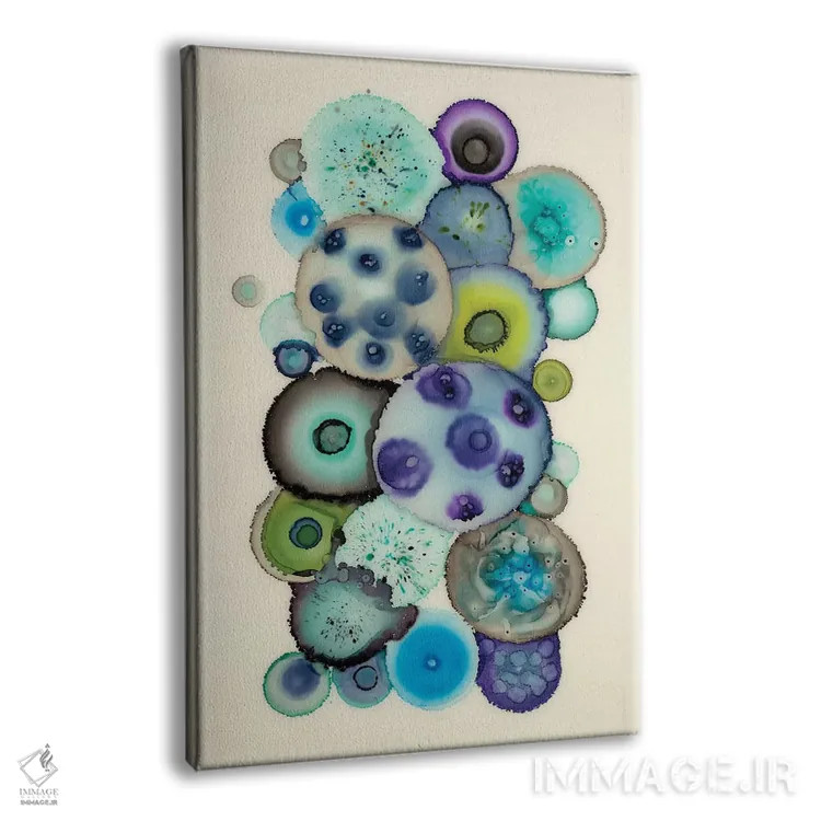 تابلو انتزاعی ژئودها دو اثر لورا ون هورن - نمای پرسپکتیو محصول