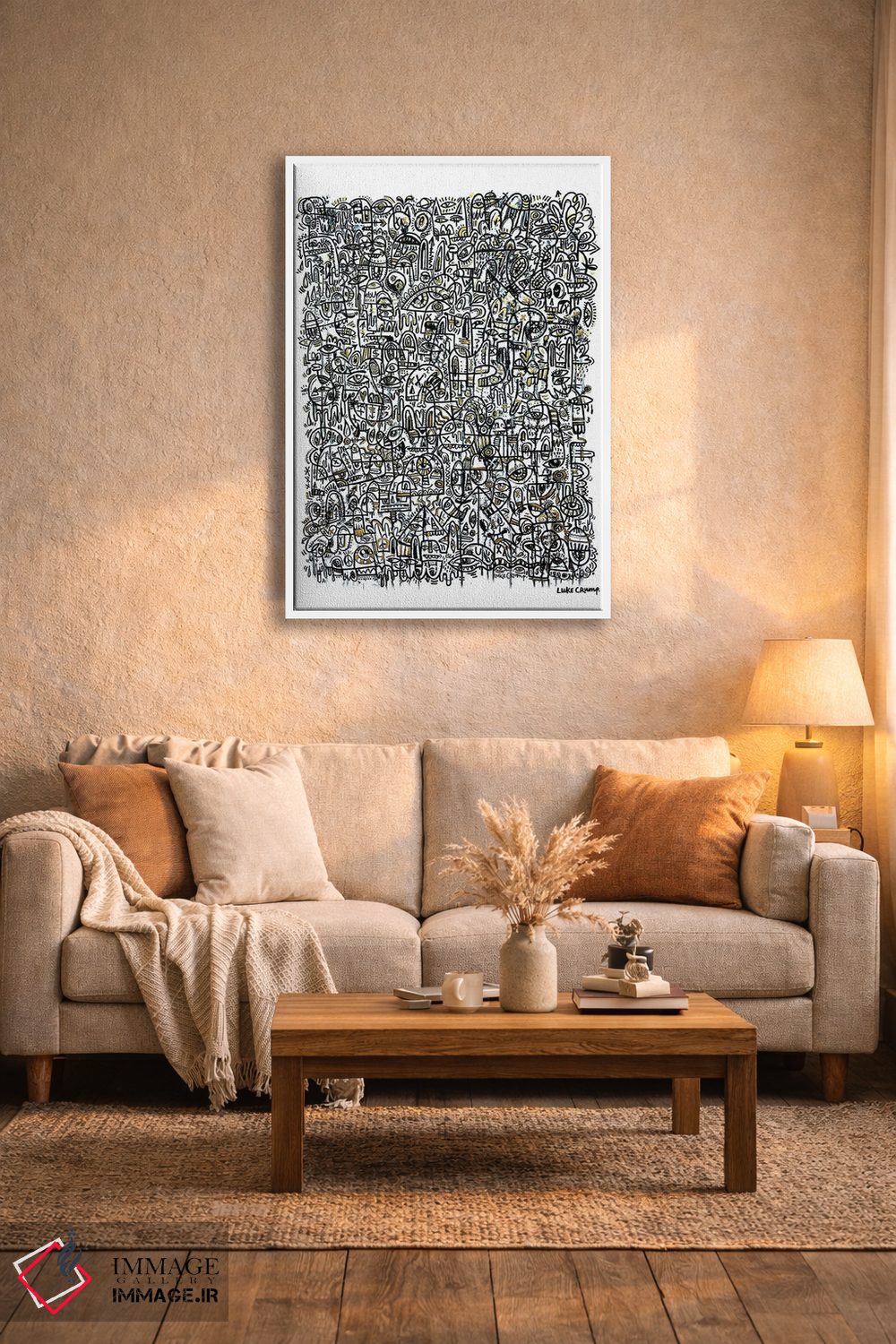 تابلو انتزاعی مه ذهنی اثر لوک کرامپ - D3W