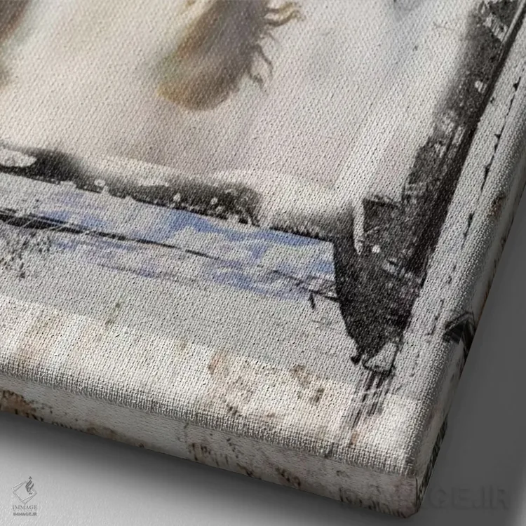 تابلو دکوراتیو ماستنگ ماکارووا اثر لوز گرافیکس - نمای نزدیک بافت بوم