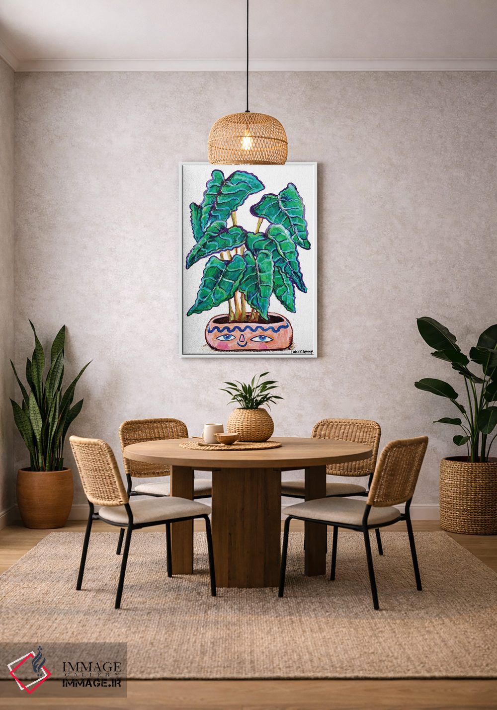 تابلو دکوراتیو آلوکاسیا اثر لوک کرامپ - D2W
