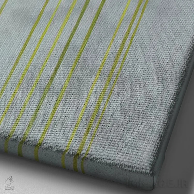 تابلو انتزاعی دسته گل نقره ای اثر لورا ون هورن - نمای نزدیک بافت بوم