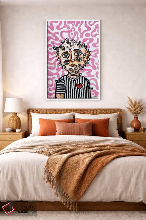 تابلو دکوراتیو پرتره فردی با چهره های بسیار اثر لوک کرامپ - D3W