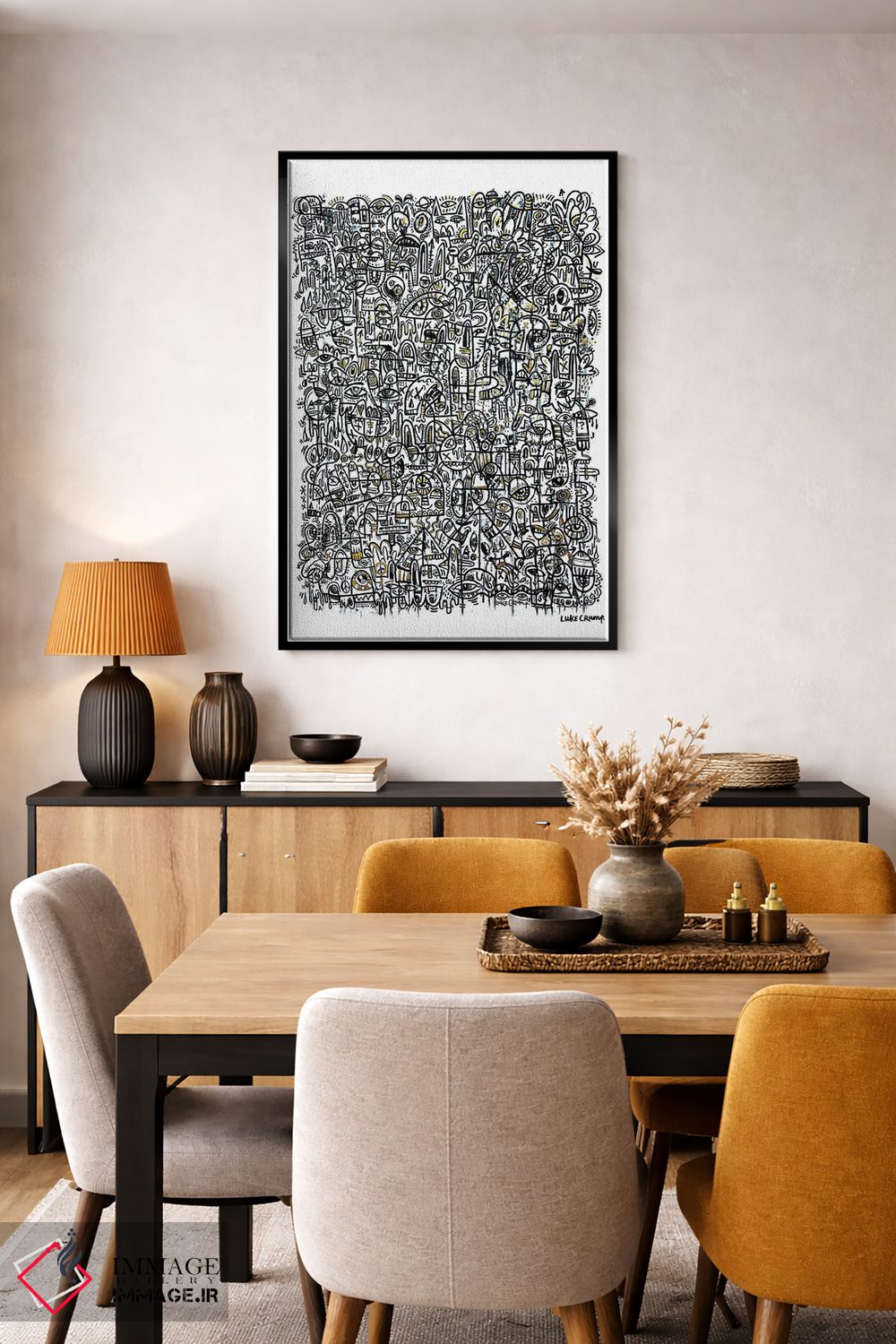 تابلو انتزاعی مه ذهنی اثر لوک کرامپ - D5B