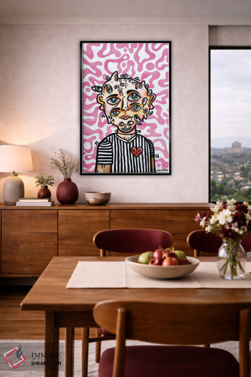 تابلو دکوراتیو پرتره فردی با چهره های بسیار اثر لوک کرامپ - D5B