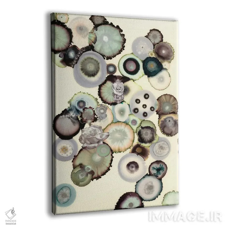 تابلو انتزاعی کوررنگ اثر لورا ون هورن - نمای پرسپکتیو محصول