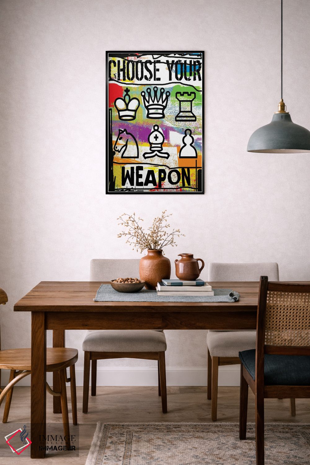 تابلو دکوراتیو سلاح خود را انتخاب کن اثر لوز گرافیکس - D5B