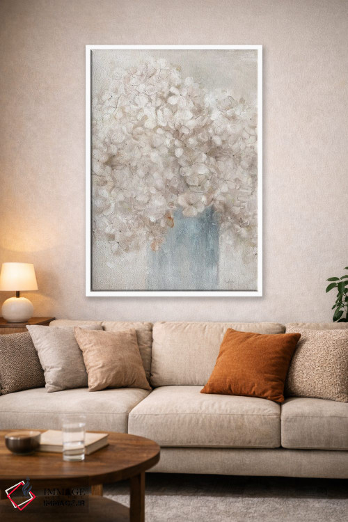 تابلو مدرن هورتانسیاهای آرام اثر لیوی فین - D1W