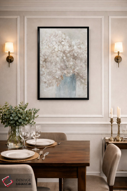 تابلو مدرن هورتانسیاهای آرام اثر لیوی فین - D2B