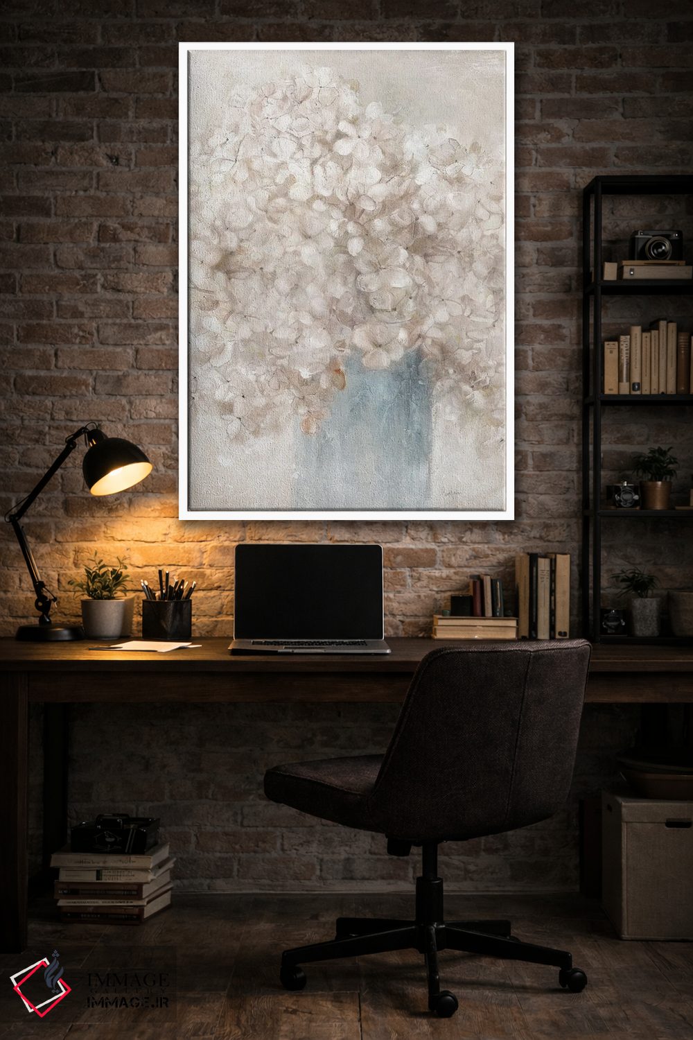 تابلو مدرن هورتانسیاهای آرام اثر لیوی فین - D5W