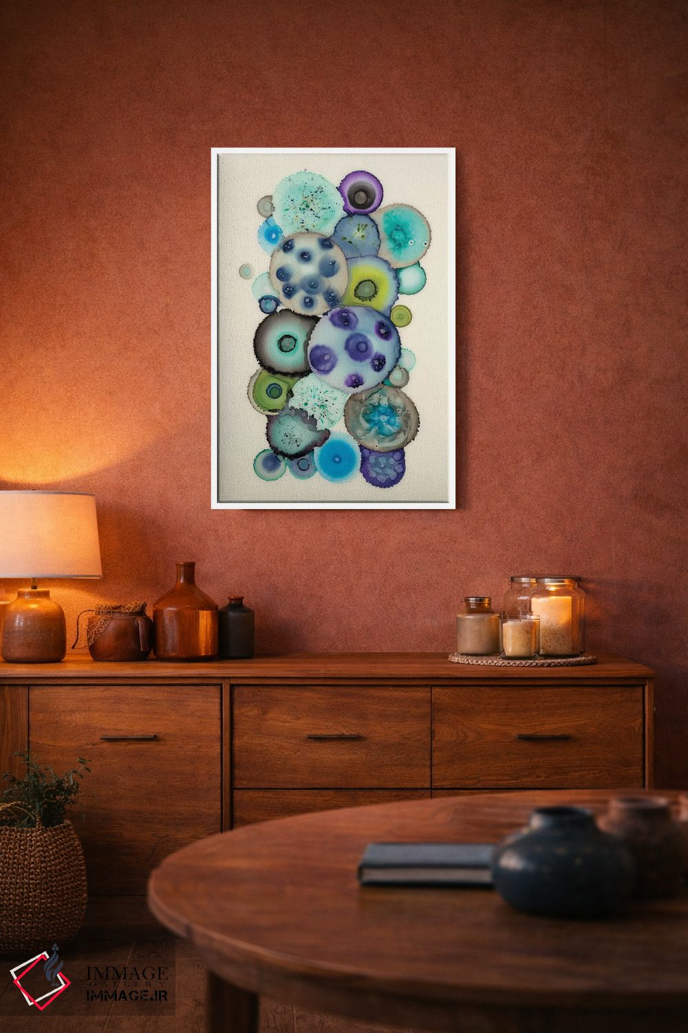 تابلو انتزاعی ژئودها دو اثر لورا ون هورن - D2W