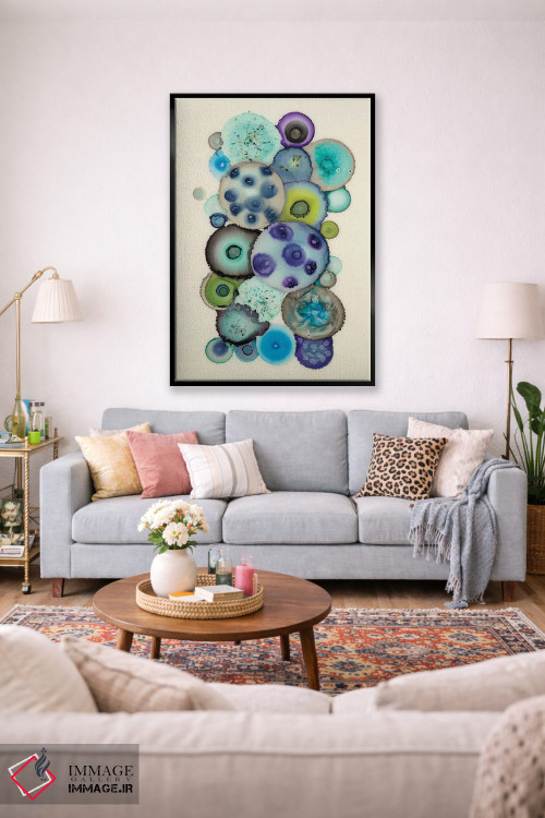 تابلو انتزاعی ژئودها دو اثر لورا ون هورن - D1B