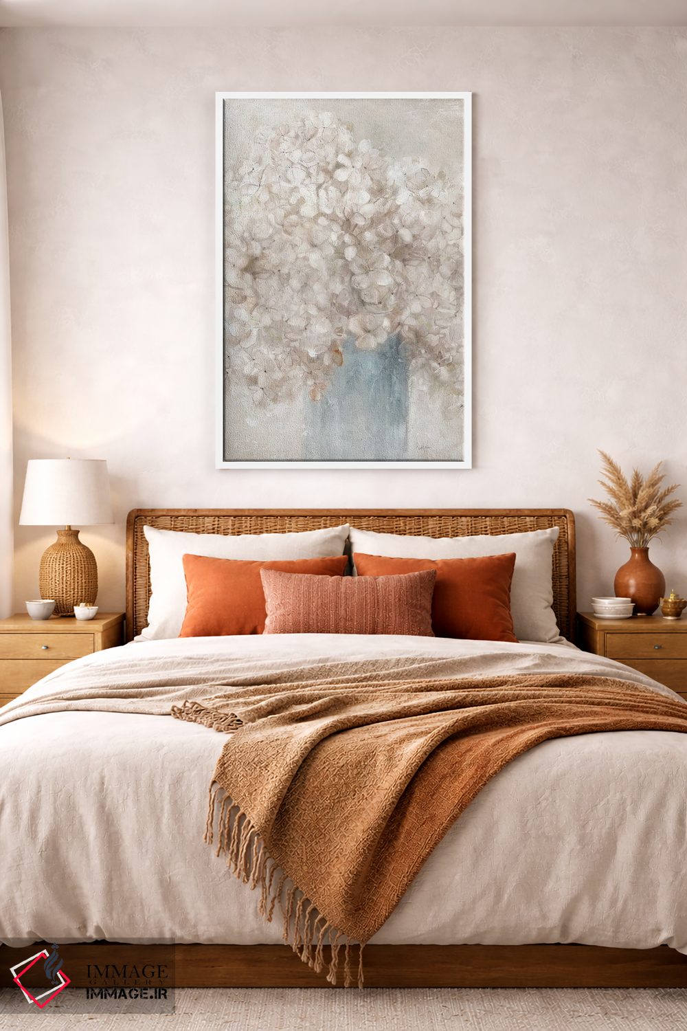 تابلو مدرن هورتانسیاهای آرام اثر لیوی فین - D4W