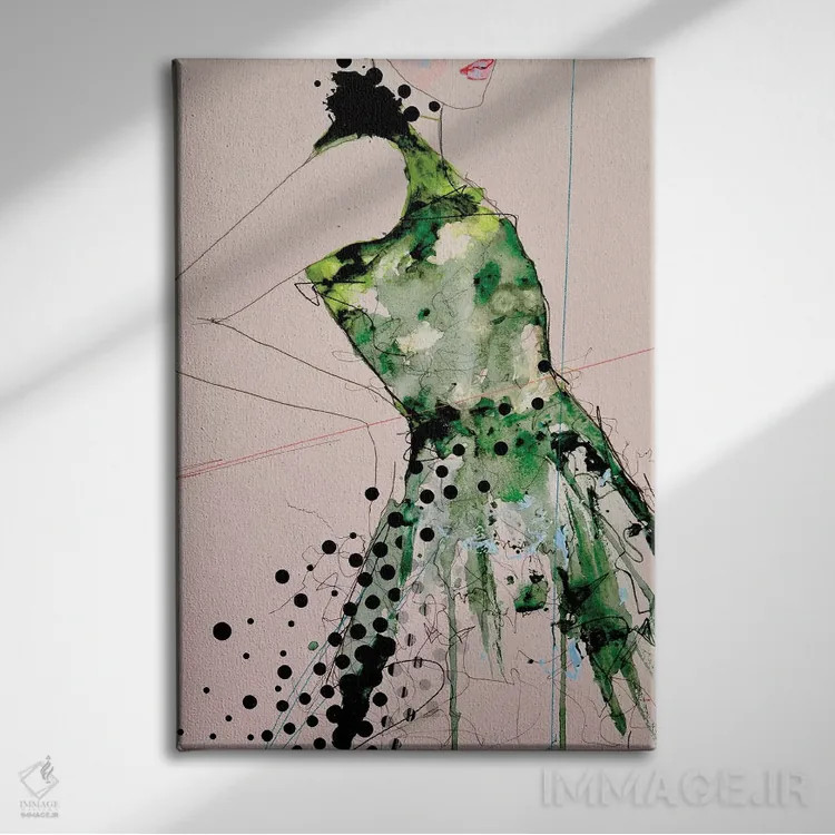 تابلو دکوراتیو شکل سه اثر لی واینر - نمای روبهرو روی دیوار