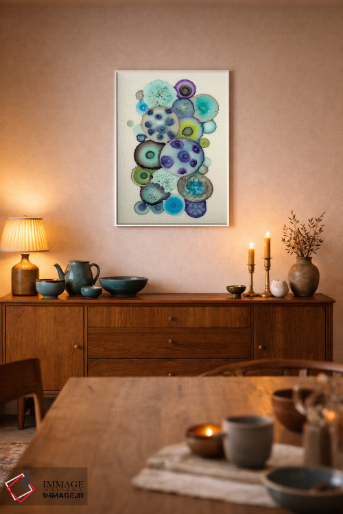 تابلو انتزاعی ژئودها دو اثر لورا ون هورن - D6W