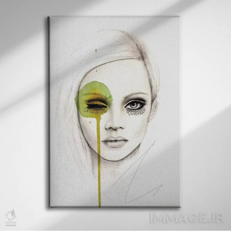 تابلو دکوراتیو ادغام شده اثر لی واینر - نمای روبهرو روی دیوار