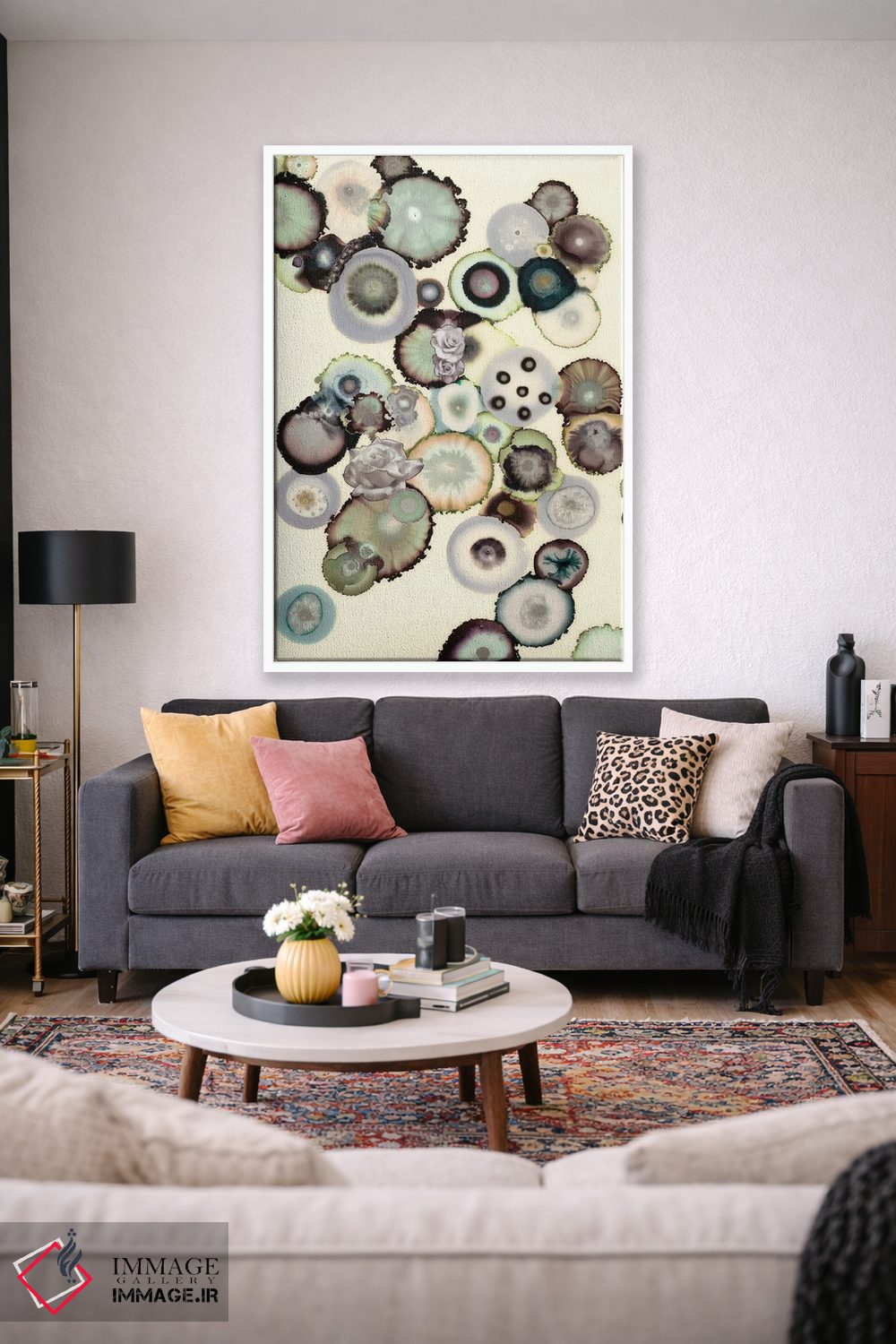 تابلو انتزاعی کوررنگ اثر لورا ون هورن - D1W