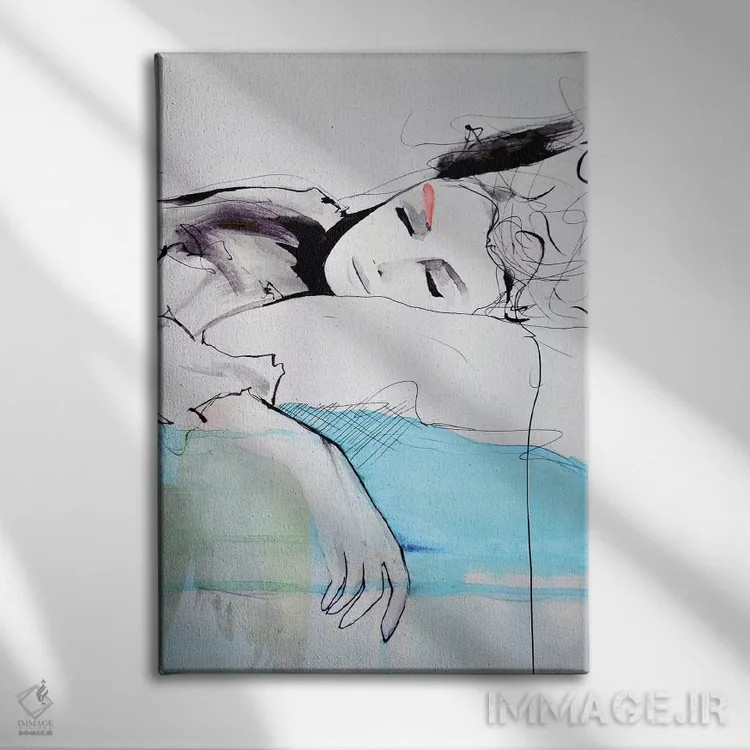 تابلو مینیمال مادلینا اثر لی واینر - نمای روبهرو روی دیوار