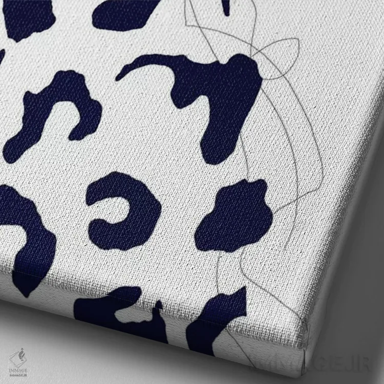 تابلو مینیمال خط بکش اثر لی واینر - نمای نزدیک بافت بوم