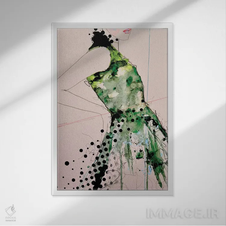 تابلو دکوراتیو شکل سه اثر لی واینر - نمای قابدار سفید