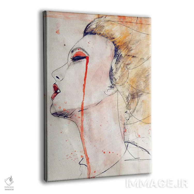 تابلو دکوراتیو مخمل نارنجی اثر لی واینر - نمای پرسپکتیو محصول