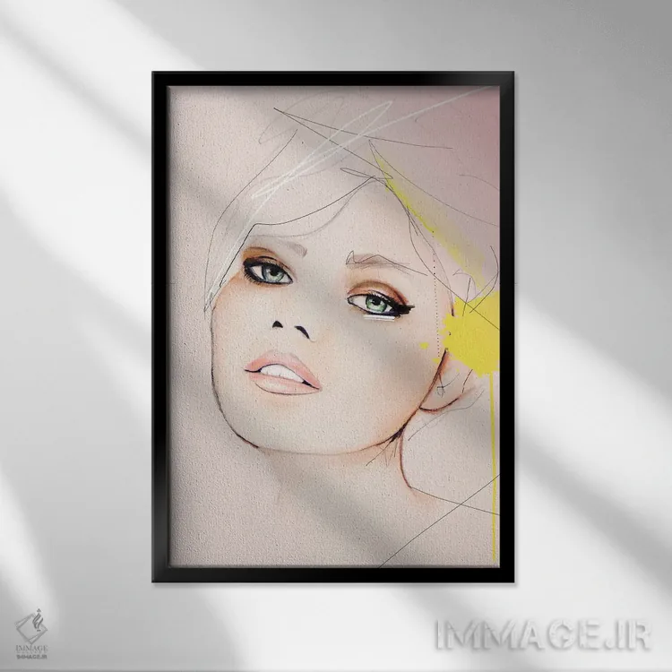 تابلو دکوراتیو در همین حین اثر لی واینر - نمای قابدار مشکی