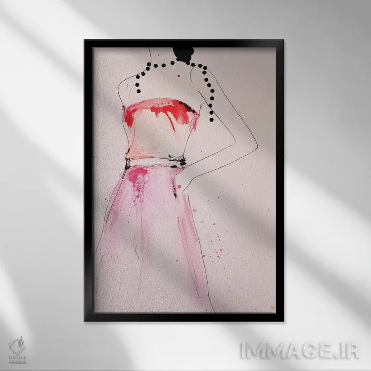 تابلو دکوراتیو درباره یک مروارید اثر لی واینر - نمای قابدار مشکی