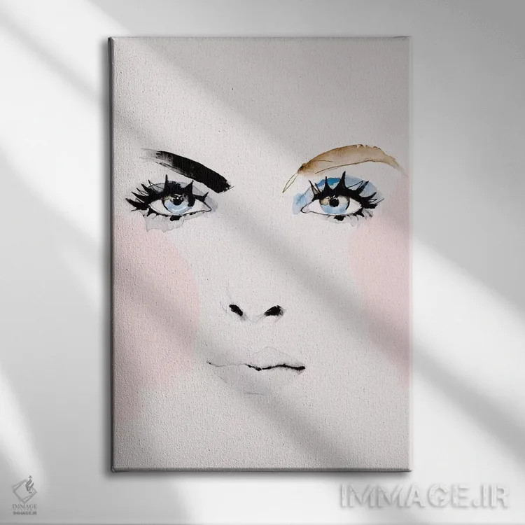 تابلو دکوراتیو شست وشو یا سرخی اثر لی واینر - نمای روبهرو روی دیوار