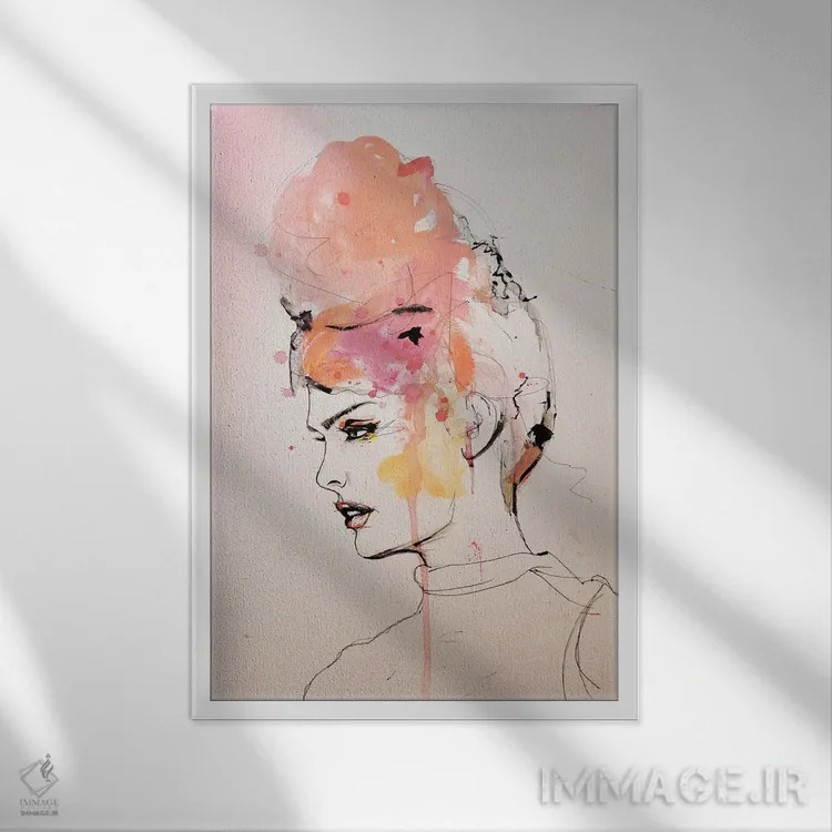 تابلو دکوراتیو بی خیال اثر لی واینر - نمای قابدار سفید