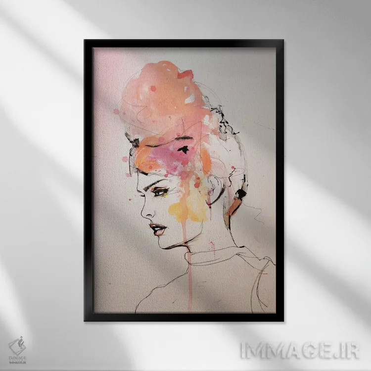 تابلو دکوراتیو بی خیال اثر لی واینر - نمای قابدار مشکی