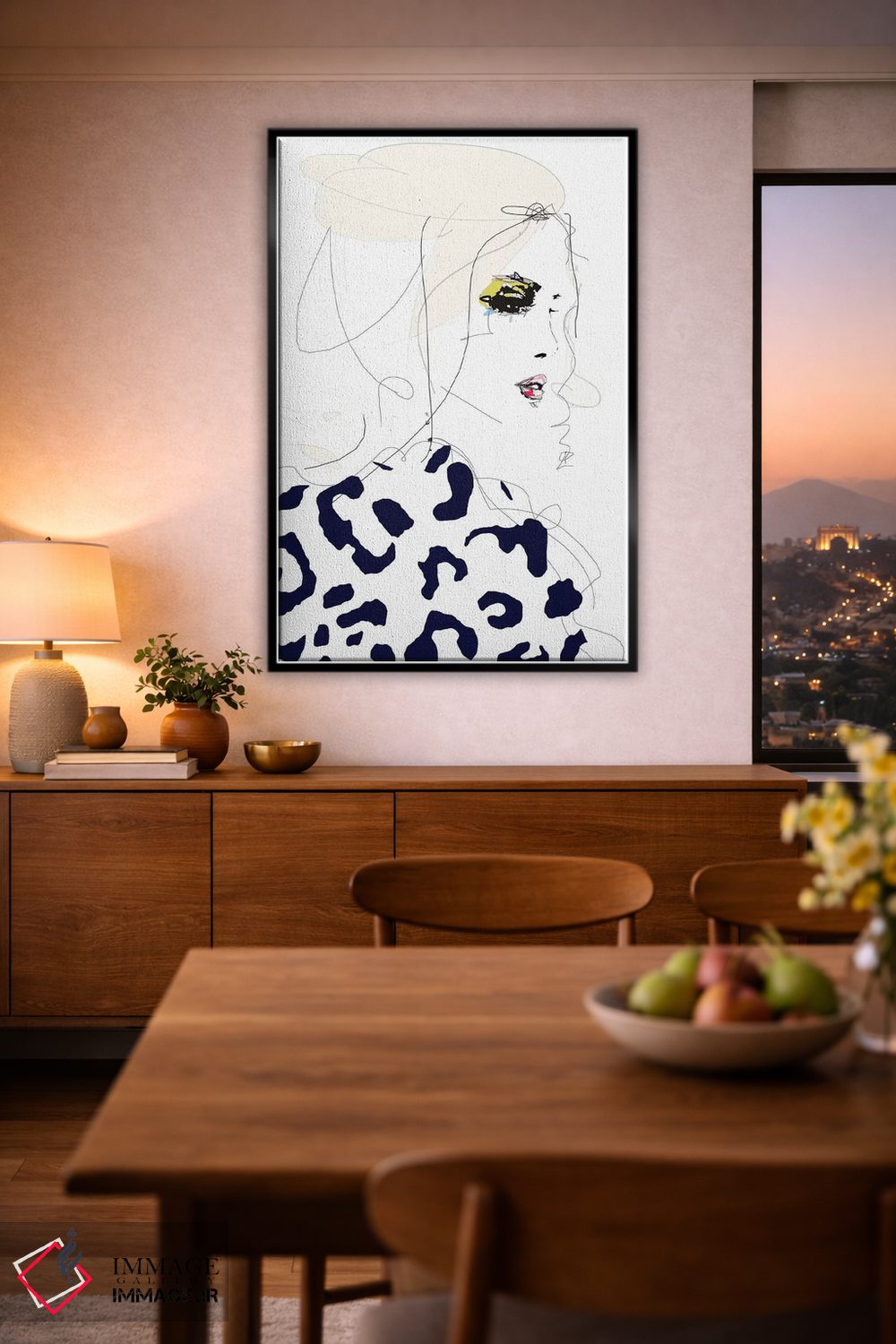 تابلو مینیمال خط بکش اثر لی واینر - D3B