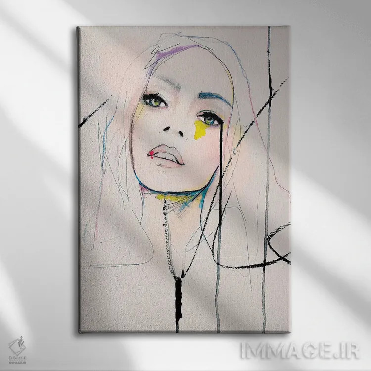 تابلو دکوراتیو شور و شعف ترمیم شده اثر لی واینر - نمای روبهرو روی دیوار