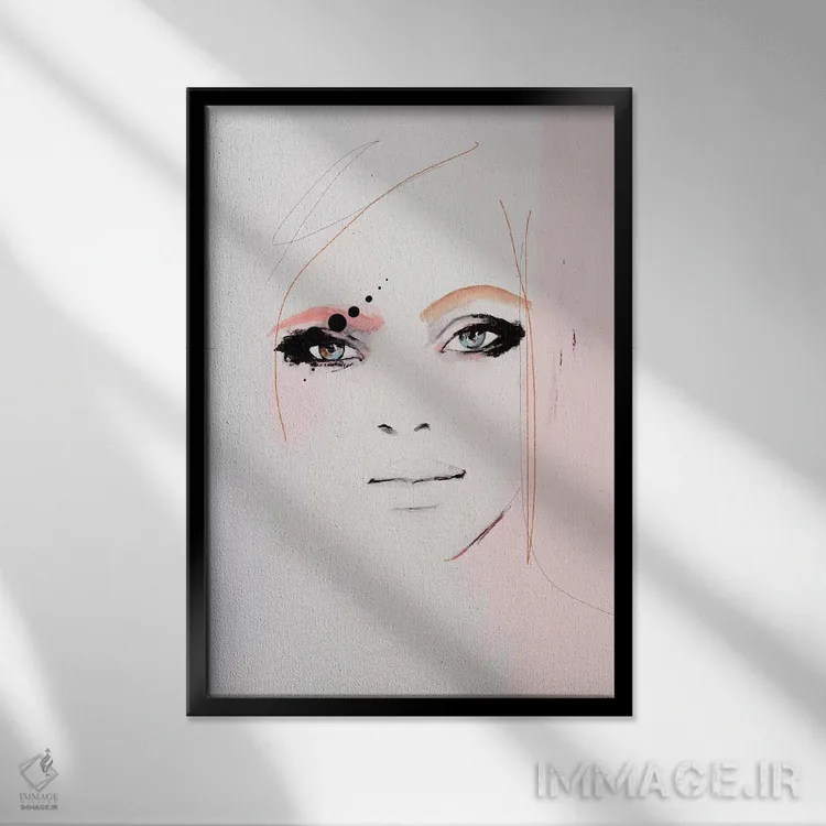 تابلو دکوراتیو بوسه بوسه اثر لی واینر - نمای قابدار مشکی