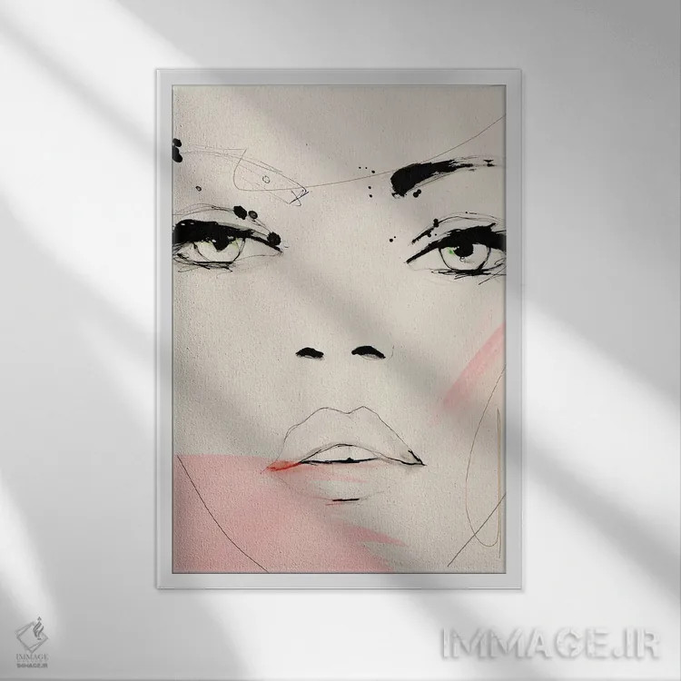 تابلو دکوراتیو اپوس سایه اثر لی واینر - نمای قابدار سفید