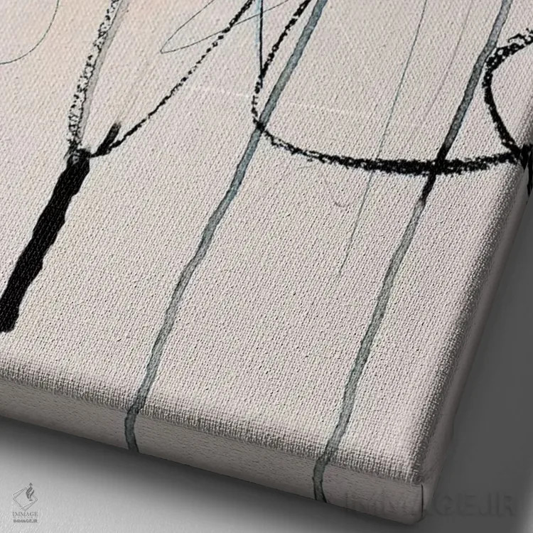 تابلو دکوراتیو شور و شعف ترمیم شده اثر لی واینر - نمای نزدیک بافت بوم