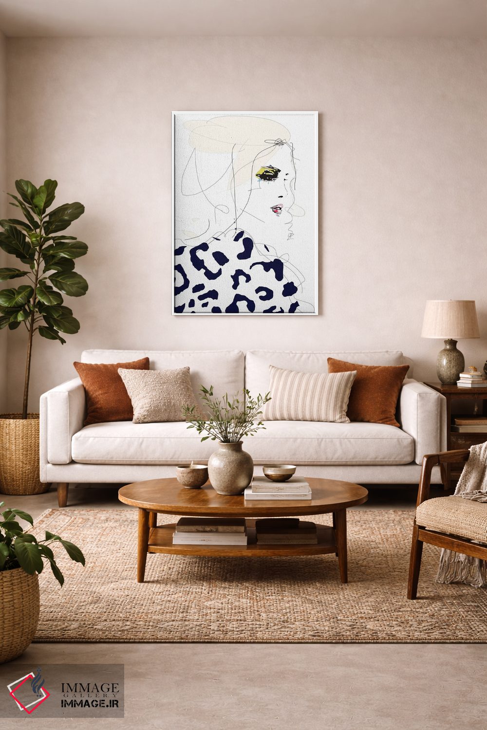 تابلو مینیمال خط بکش اثر لی واینر - D5W